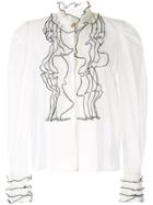Aje Embroidered Blouse - White