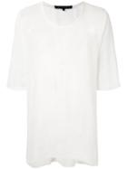 Cedric Jacquemyn - Three-quarters Sleeve Mesh T-shirt - Men - Cotton/linen/flax - 52, White, Cotton/linen/flax