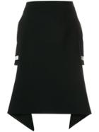 Neil Barrett Cut Out Asymmetric Hem Skirt - Black