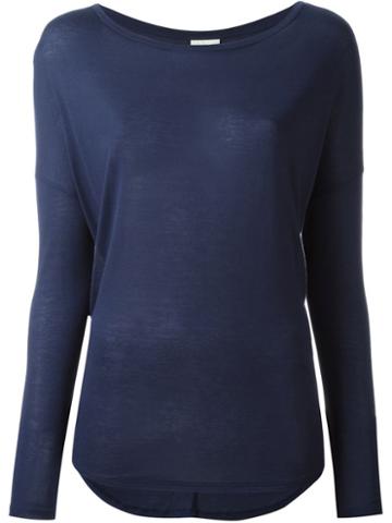 By Malene Birger Boat Neck Classic Tillas Jumper, Women's, Size: M, Blue, Modal/silk
