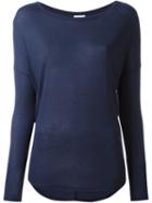 By Malene Birger Boat Neck Classic Tillas Jumper, Women's, Size: M, Blue, Modal/silk