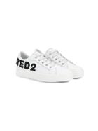 Dsquared2 Kids Teen Embroidered Logo Sneakers - White