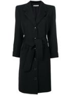 Yves Saint Laurent Vintage Belted Coat - Black