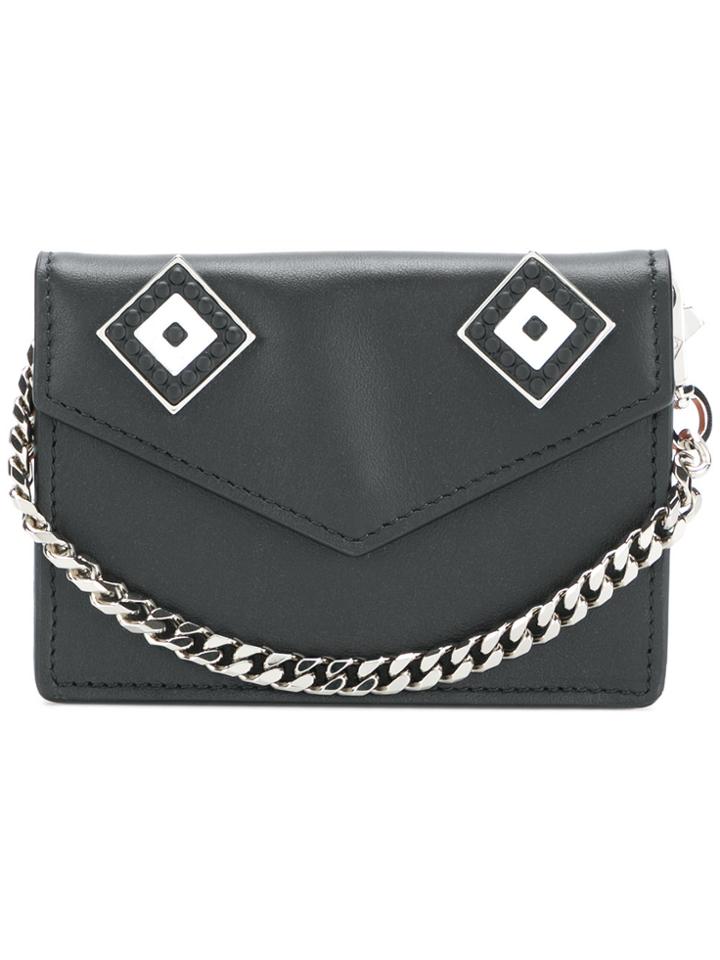 Les Petits Joueurs Flap Chain Mask Cardholder - Black