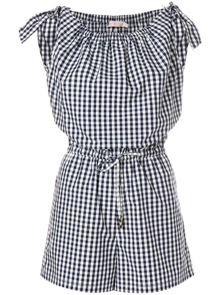 Tory Burch Gingham Romper - Blue