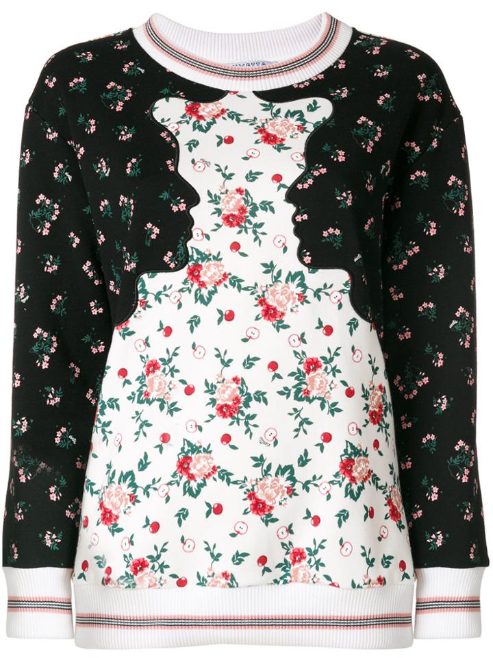 Vivetta Floral Print Sweatshirt - Black