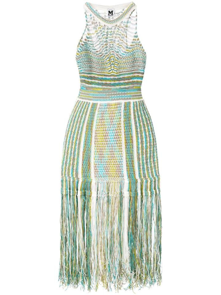 M Missoni Fringed Hem Midi Dress - Green