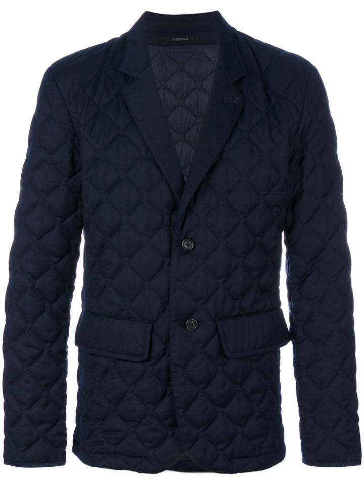 Z Zegna Quilted Blazer - Blue