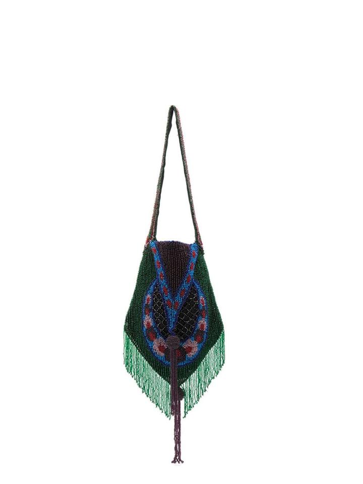 A.n.g.e.l.o. Vintage Cult 1920's Beaded Handbag - Green