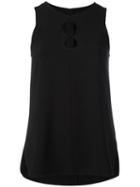 Alexander Wang Sleeveless Lace-up Top, Women's, Size: 8, Black, Triacetate/polyester