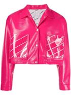 Wwwm Cropped Fitted Jacket - Pink