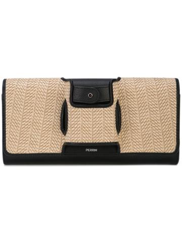 Perrin Paris Two-tone Clutch Bag - Black