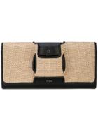 Perrin Paris Two-tone Clutch Bag - Black