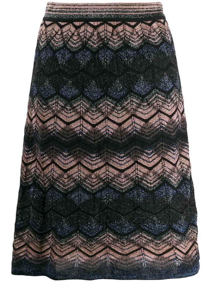 M Missoni Knitted Mini Skirt - Blue