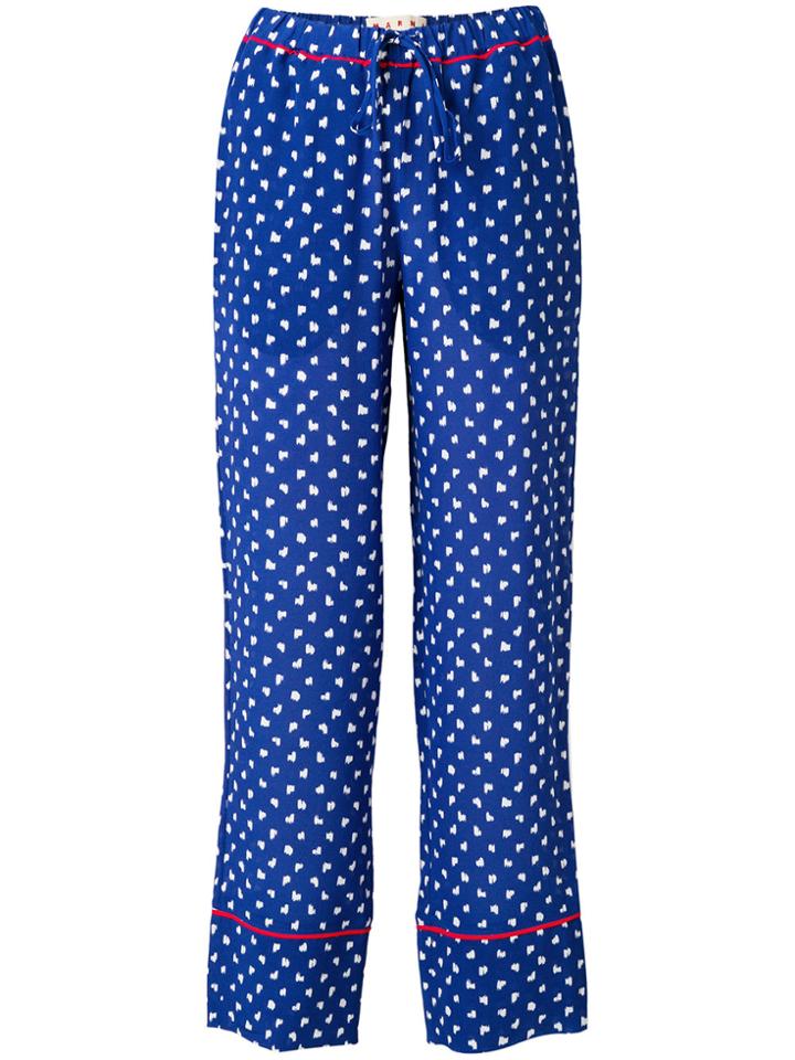 Marni Scribble Print Pyjama Trousers - Blue