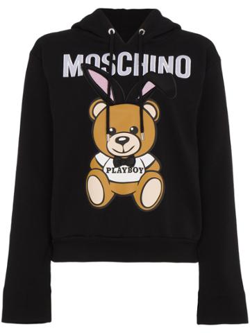 Moschino Playboy Hooded Sweatshirt - Black