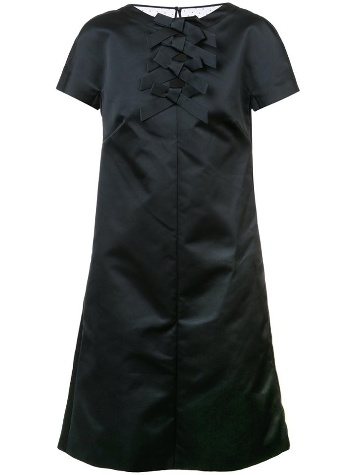 Rochas Bow Detail A-line Dress - Black