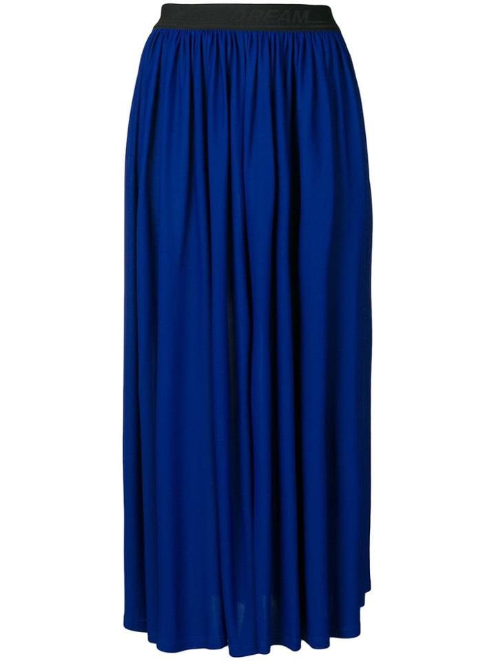 Msgm High Waisted Full Skirt - Blue