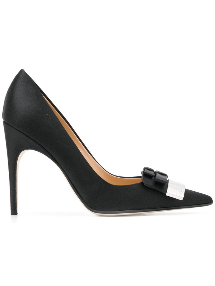 Sergio Rossi Bow Embellished Pumps - Black