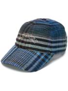 Missoni Embroidered Logo Checkered Baseball Hat - Blue