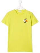 Msgm Kids Teen Chest-logo Print T-shirt - Yellow
