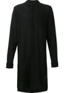 Thom Krom Long Fit Shirt, Men's, Size: Large, Black, Polyamide/polyester/viscose/wool