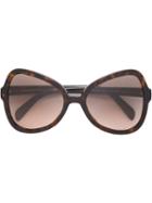 Prada Eyewear Cat Eye Frame Sunglasses, Women's, Brown, Acetate