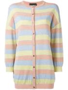 Boutique Moschino Striped Cardigan, Women's, Size: 40, Polyester/acetate/polyamide