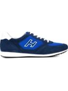 Hogan Logo Sneakers, Men's, Size: 5, Blue, Leather/suede/nylon/rubber