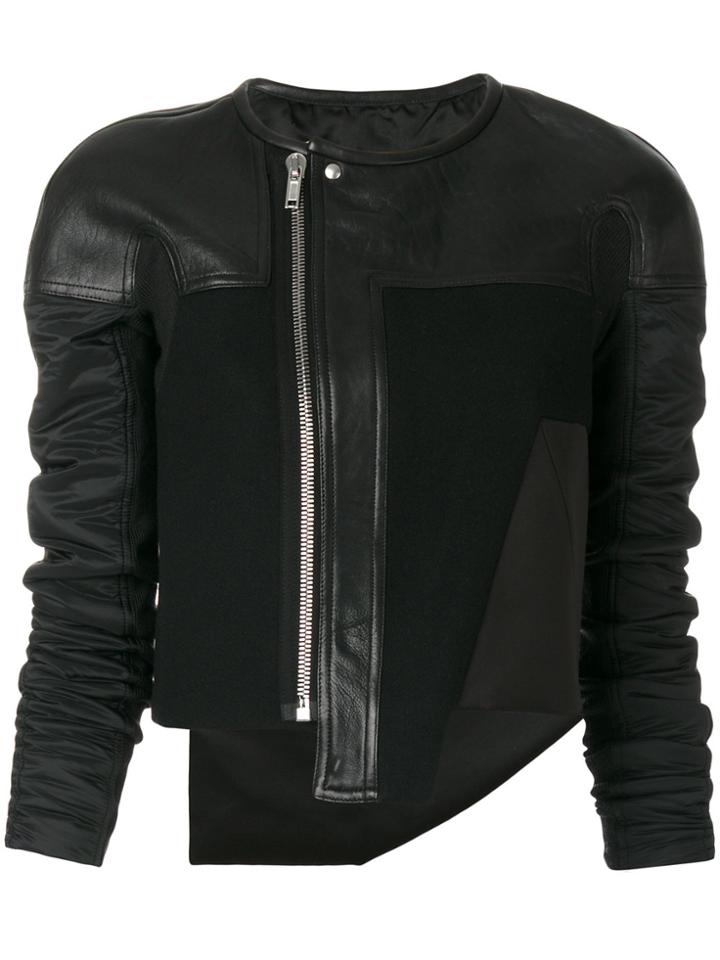 Rick Owens Cropped Biker Jacket - Black