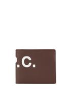 A.p.c. Branded Bifold Wallet - Brown