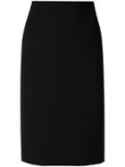 Boutique Moschino Longuette Pencil Skirt, Women's, Size: 40, Black, Triacetate/polyester/acetate