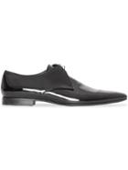 Burberry Polished Leather Lace-up Shoes - Black