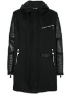 Philipp Plein - Hooded Coat - Men - Polyamide/viscose/cashmere/wool Felt - 50, Black, Polyamide/viscose/cashmere/wool Felt