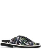 Ganni Fabric Wrap Slippers - Blue