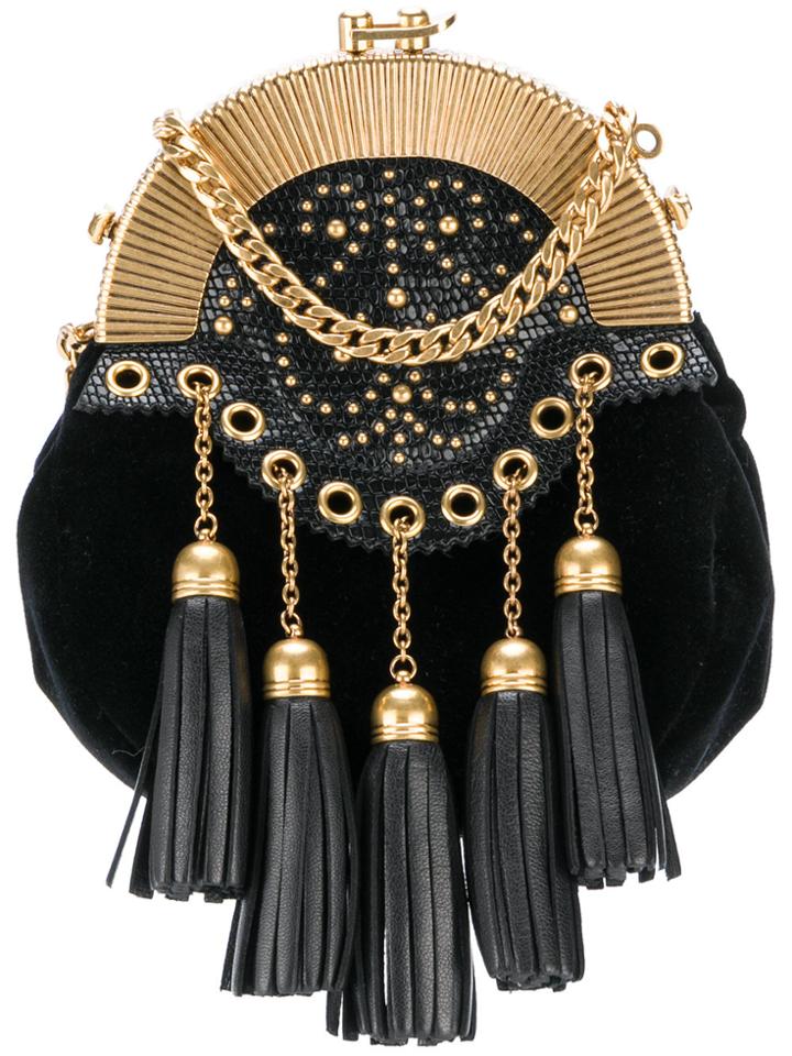 Miu Miu Mini Tassel Shoulder Bag - Black
