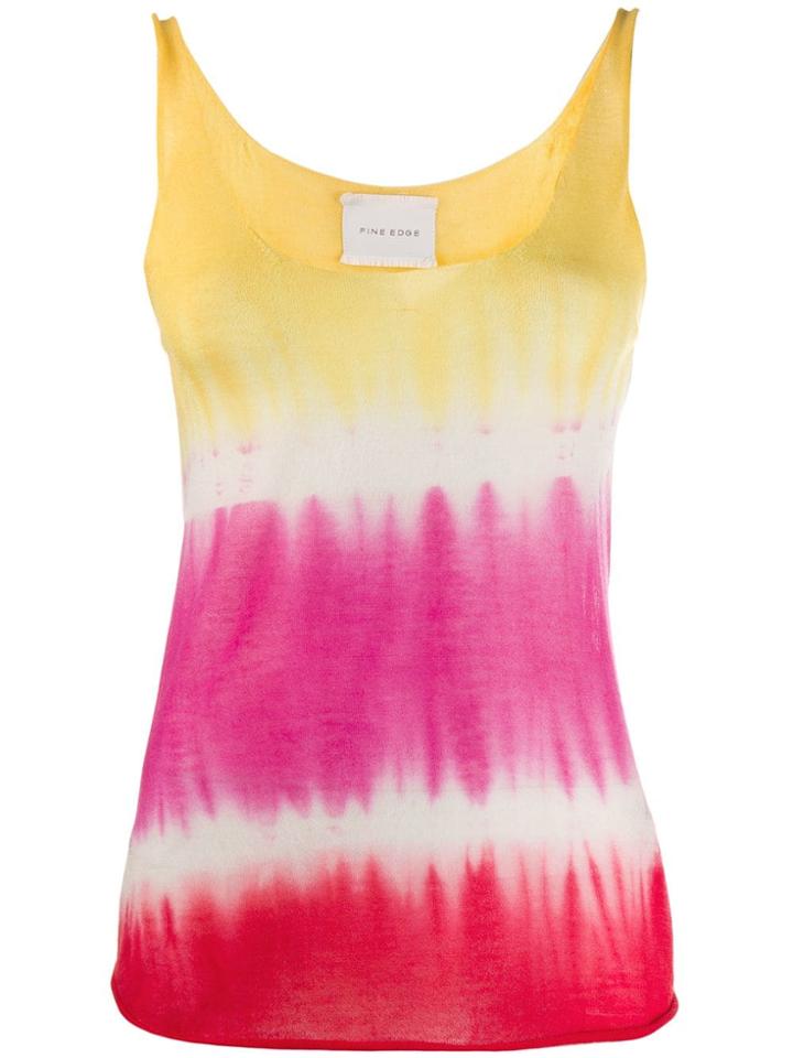 Fine Edge Tie-dye Knit Top - Yellow