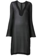 Ellery Oversized Sheer Blouse, Women's, Size: 6, Black, Silk
