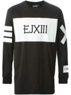 Ejxiii Logo Printed Sweatshirt, Men's, Size: Xl, White, Cotton