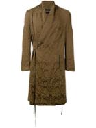 Uma Wang Abu Long Jacket, Men's, Size: Small, Brown, Cupro/viscose/virgin Wool