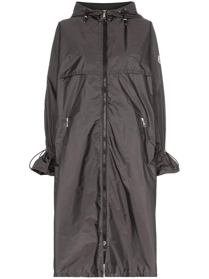 Moncler Washington Belted Mid-length Hooded Coat - Grey