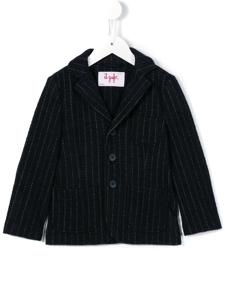 Il Gufo Pinstriped Blazer, Boy's, Size: 10 Yrs, Blue