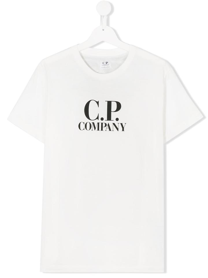 Cp Company Kids Teen Branded T-shirt - White