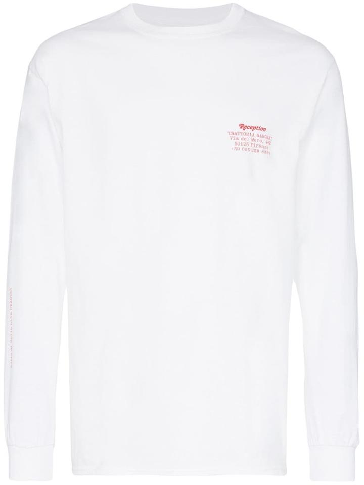 Reception Firenze Long Sleeved T-shirt - White