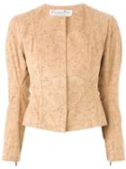 Christian Dior Vintage Faux Suede Jacket, Women's, Size: 36, Nude/neutrals