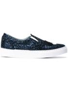 Chiara Ferragni 'flirting' Glitter Slip-on Sneakers - Blue