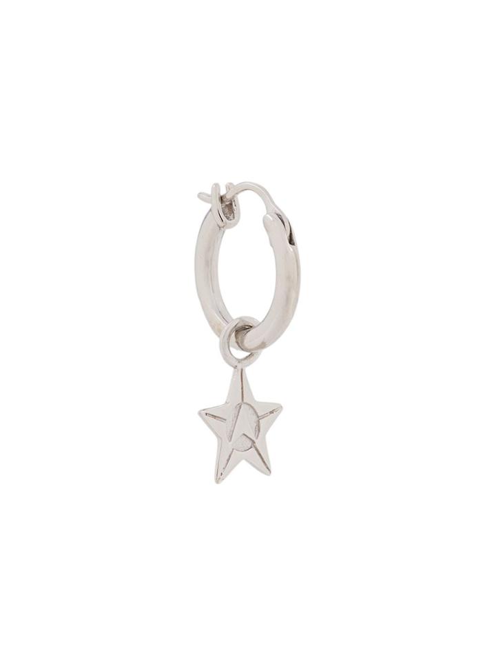 Northskull Star Logo Hoop Earring - Silver