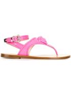 Versace Medusa Sandals, Men's, Size: 36.5, Pink/purple, Patent Leather/leather