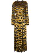 Adam Lippes Burnout Velvet Tiger Print Dress - Black