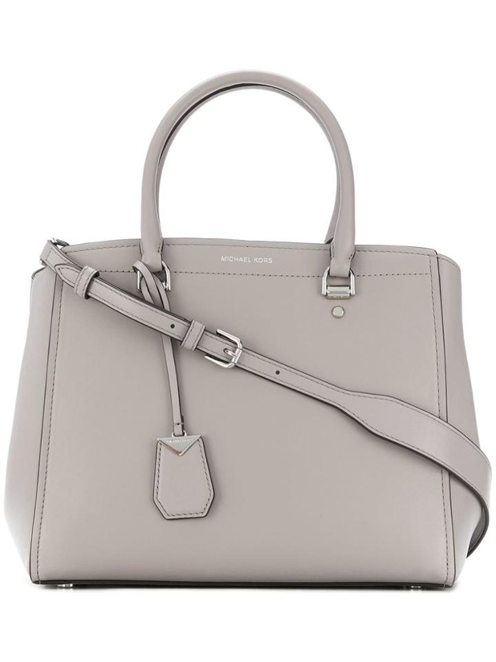 Michael Michael Kors Large Benning Satchel Bag - Grey